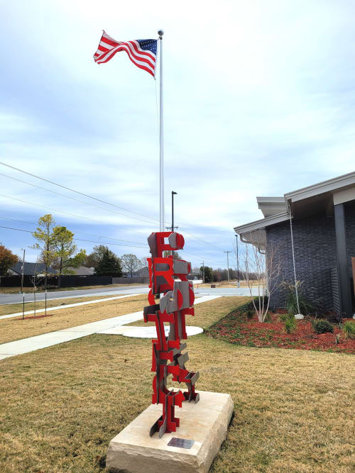 Protect by Joe Norman, NSG | Public Sculptures by JK Designs and the National Sculptors' Guild | Tulsa Fire station 33 in Tulsa