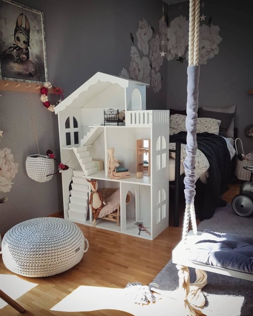 Crocheted Ottoman | Benches & Ottomans by Zuri House