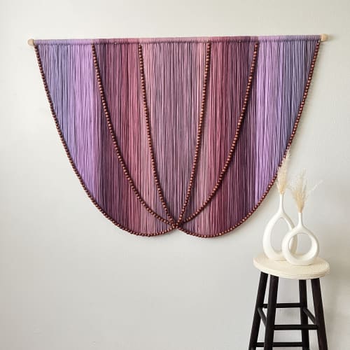 Modern Pastel Boho Chic Fiber Art Wall Hanging | Tapestry in Wall Hangings by Mercy Designs Boho