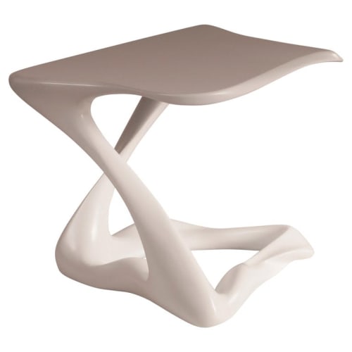 Amorph Tryst Side Table, White Lacquer Matte | Tables by Amorph