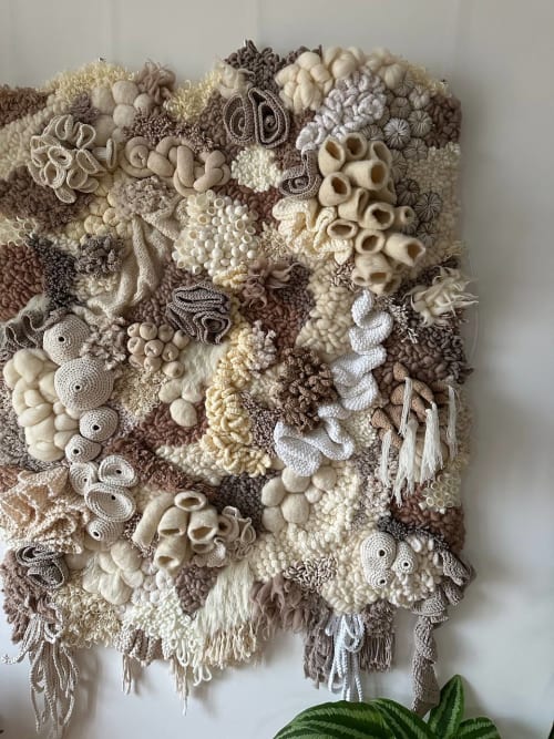 Oceanic World. Unique Coral Reef. Fiber Wall Art Decoration | Tapestry in Wall Hangings by Awesome Knots