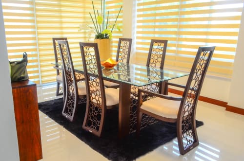 Riviera Chairs and Dining Table with Nebula pattern accent | Chairs by MURILLO Cebu
