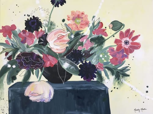 "Love Conquers All" Floral Still Life Painting | Oil And Acrylic Painting in Paintings by Mandy Martin Art
