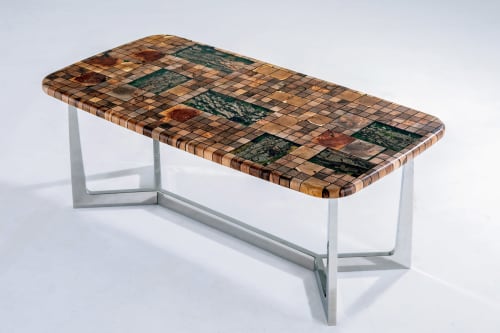 Jungle Design Epoxy Resin Dining Table | Tables by Tinella Wood