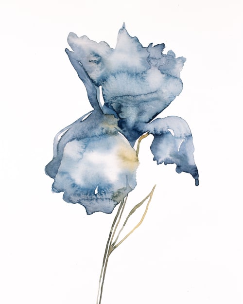 Iris No. 181 : Original Watercolor Painting | Paintings by Elizabeth Becker