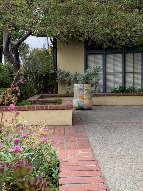 Olive Hyde Gallery Court Yard. | Vases & Vessels by Dmitry Mosaics | Olive Hyde Art Gallery in Fremont
