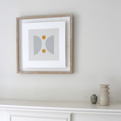 Grey Curves - original handmade silkscreen print | Paintings by Emma Lawrenson