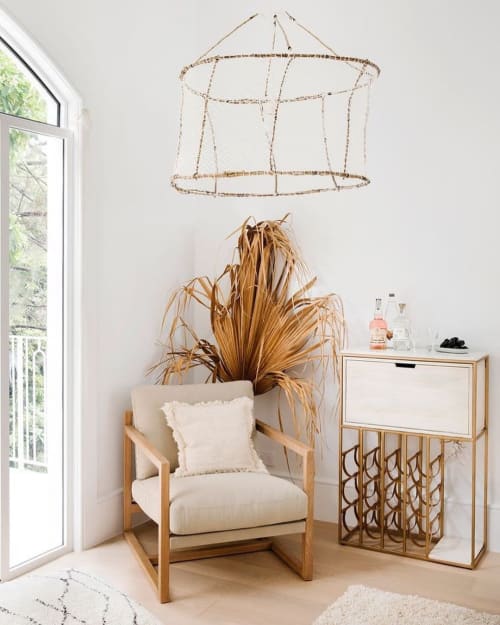 White Paper Rope Looped Basket | Pendants by The Paper Mills Studio