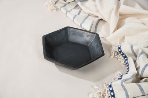 Longpi Pottery Serving Bowl - Hexagon | Dinnerware by ARTISAGA PRIVATE LIMITED