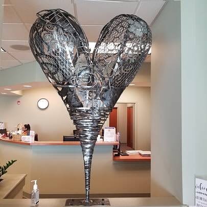 Heart Sculpture | Sculptures by Lele Galer | LCH Community Health Center Kennett Square (La Comunidad Hispana) in Kennett Square