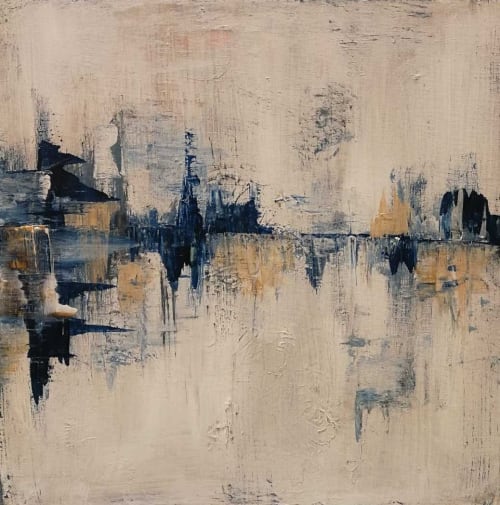 Light Waves | Oil And Acrylic Painting in Paintings by Shirly Maimom Art