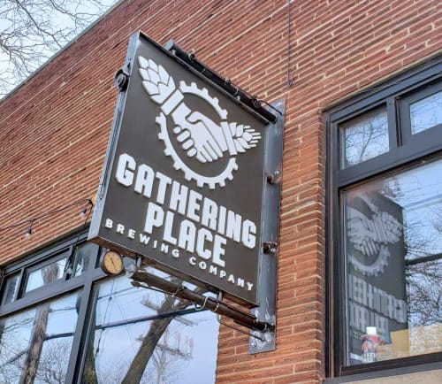 Gathering Place Signage | Signage by Brandon Minga | Gathering Place Brewing Company in Milwaukee