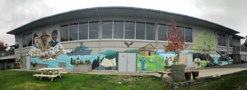 Whidbey Island History Mural | Murals by Gabrielle Abbott | Skagit Valley College: Whidbey Island Campus in Oak Harbor