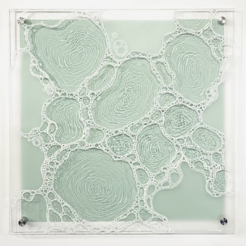 Seafoam Sculptural Drawing "Six Men's Bay Barbados" | Oil And Acrylic Painting in Paintings by Carla Goldberg Studio Art