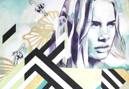 Dew Drops | Oil And Acrylic Painting in Paintings by Hannah Chloe