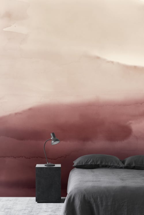 Wash Wallpaper - Clay | Murals by Emma Hayes