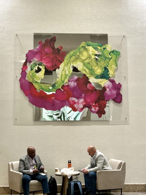 Plexiglass Commission for Mandalay Bay Convention Center | Mixed Media in Paintings by Julie Pelaez Studios | Mandalay Bay Convention Center in Las Vegas