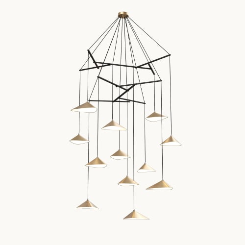 Emily V12 Pendant Light – Gold Semi-Matte | Pendants by Daniel B