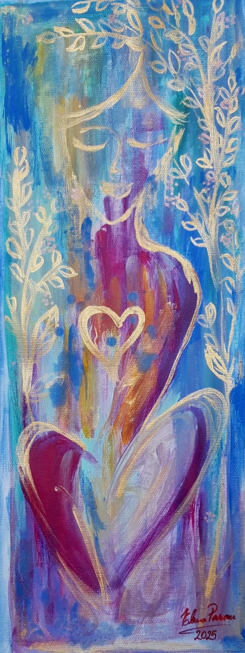Divine blue (2025) | Paintings by Elena Parau