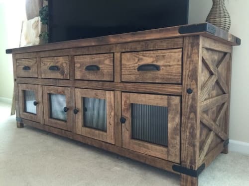 MODEL 1107 - Custom Media Entertainment Center | Storage by Limitless Woodworking