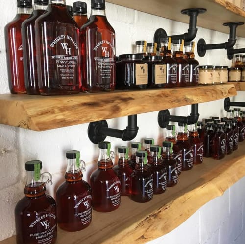 Live Edge Maple Shelves for Displaying Items | Ledge in Storage by Miikana Woodworking | worKS in Kennett Square