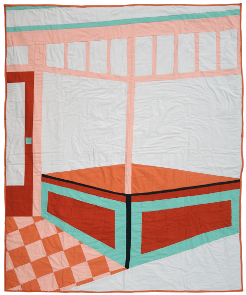 SF Chinatown Storefront Quilt | Wall Hangings by Jeffrey Sincich | Jeffrey Sincich Studio in Portland