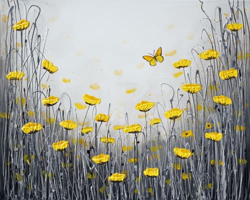 Happy Butterfly | Oil And Acrylic Painting in Paintings by Amanda Dagg