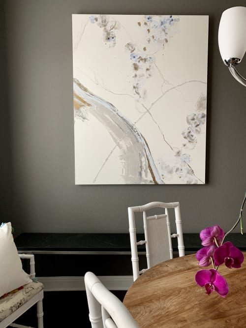 Grey and White Sparkle | Paintings by Maria Martin