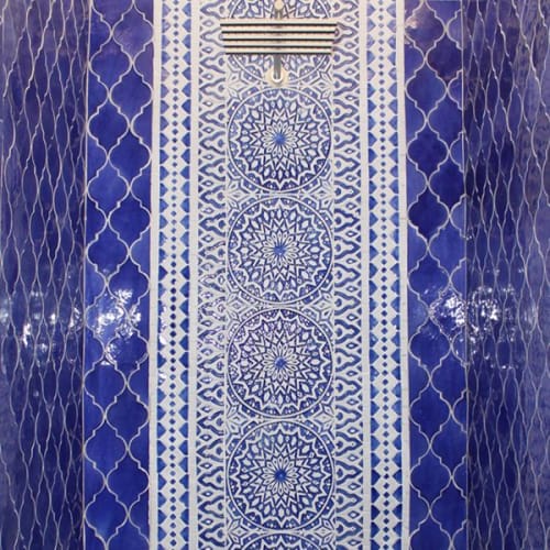 Large blue and white Moroccan tiles (1 tile) | Tiles by GVEGA