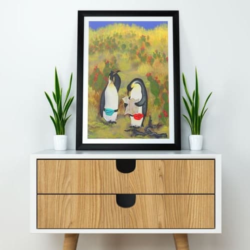 Penguin Painting | Paintings by Kaley Minich