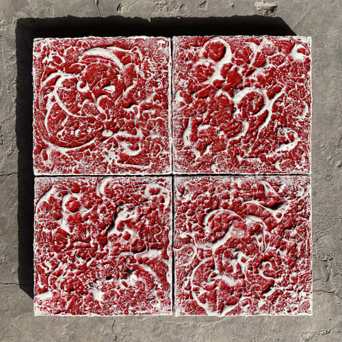 Birth of Forms: Red Variation (SOLD) | Oil And Acrylic Painting in Paintings by Alessia Lu