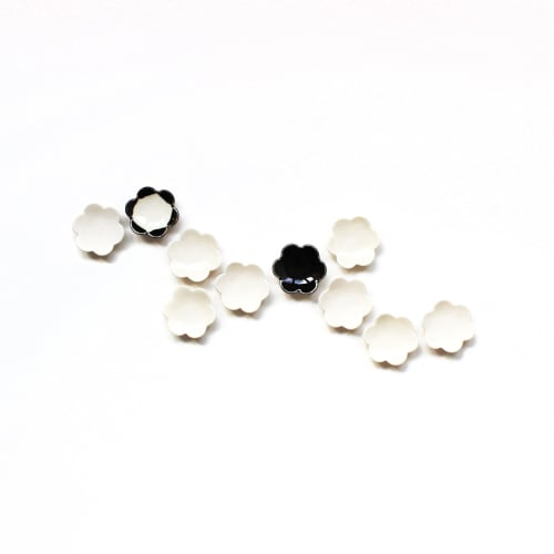 Flora - Black and white porcelain floral wall art sculptures