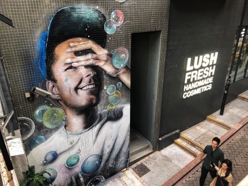Lush Spa Soho Street Art | Street Murals by Elsa Jeandedieu Studio