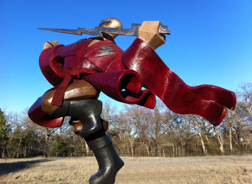 The Galactic Samurai/Confrontation of Evil | Public Sculptures by Nina Winters