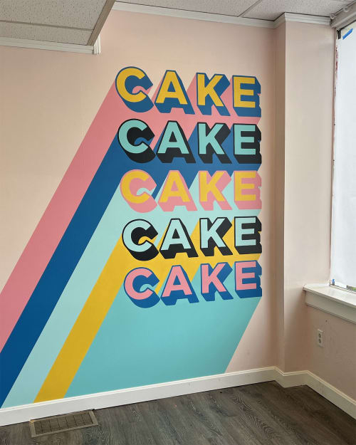 Bakery Mural | Murals by Amanda Beard Garcia | Sweet Lizzy P Boutique Bakery in Braintree