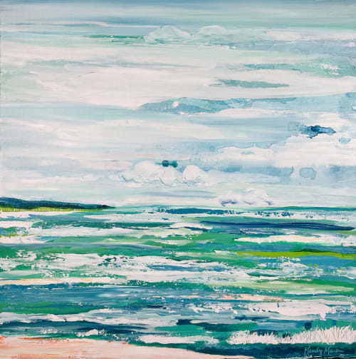 "Salt Air" Landscape Beach Painting | Oil And Acrylic Painting in Paintings by Mandy Martin Art