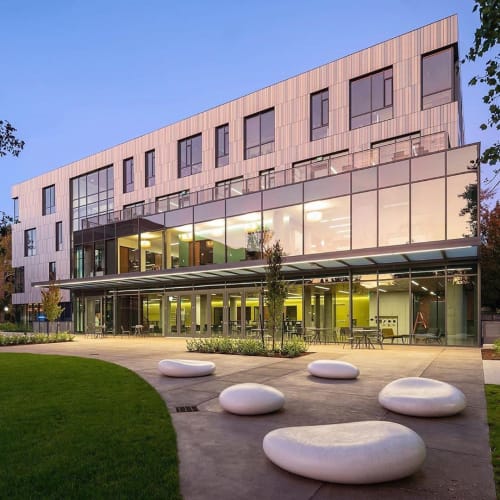 SoMa Stones | Public Sculptures by Concreteworks | Tykeson Hall in Eugene
