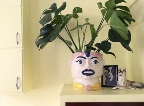 Head Planter | Vases & Vessels by Matilde Digmann