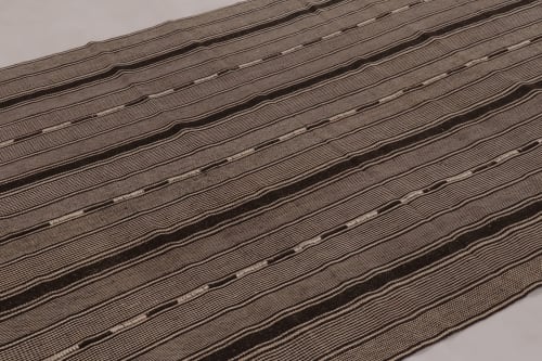 Vintage Persian Kilim, Brown and Beige Geometric Striped | Rugs by Rug a