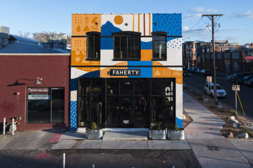 Faherty Storefront Mural – Denver | Street Murals by Vicarel Studios | Adam Vicarel | Faherty in Denver