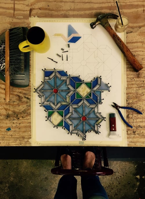 Work in progress | Glasswork in Wall Treatments by Soda Ash & Sand