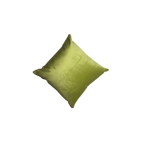 Green velvet handprinted pillow case | Pillows by Britny Lizet