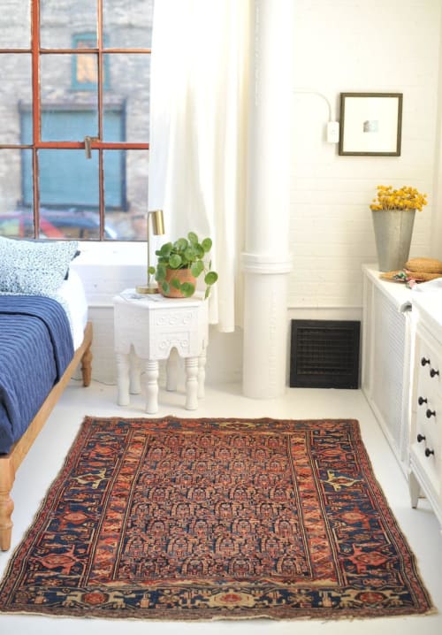 Mother-Daughter Boteh Village Antique Rug | Area Rug in Rugs by The Loom House