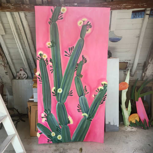 Cactus in bloom | Paintings by Simona Vergani | Delft in Delft