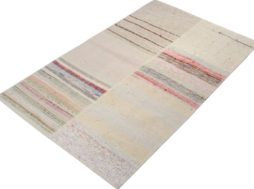 Rug & Kilim’s Patchwork Kilim Rug in Polychromatic Stripes | Rugs by Rug and Kilim