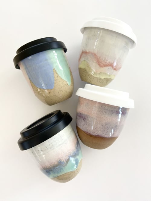 Ceramic Travel Mugs | Drinkware by Bei Creative Studio | The Warrnambool Art Gallery in Warrnambool
