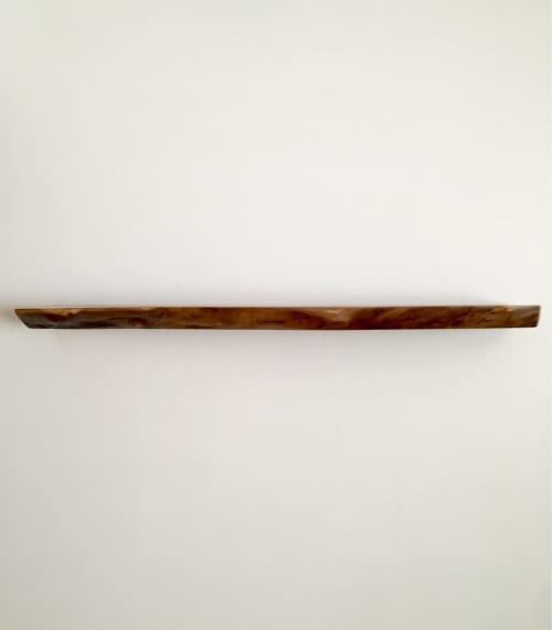 Black Walnut Live Edge Floating Shelf | Bracket & Hardware | Storage by SAW Live Edge