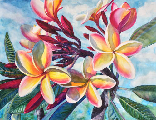 "La A Kea O Kekaha" - Original is a large watercolor painting. | Paintings by Christie Marie E. Russell