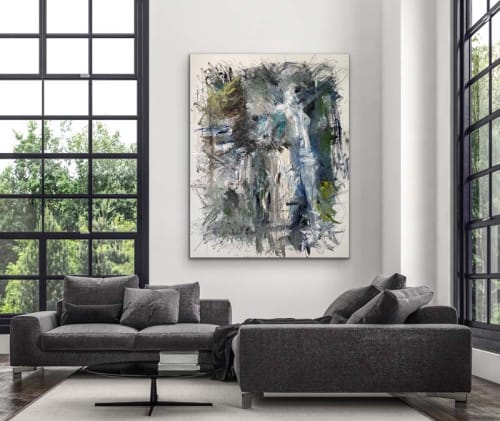 Time Passages Oil Contemporary Abstract By Red * 60" x 48" | Paintings by Strokes b