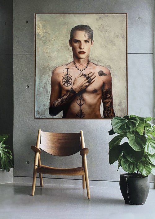 Poseidon | Oil And Acrylic Painting in Paintings by Martha Lord